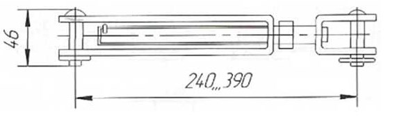 Схема габаритных размеров НМ-500