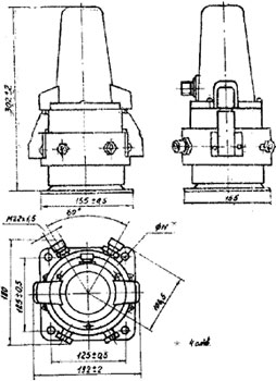 Рис.2. Габаритный чертеж дифманометра ДМ-3583М