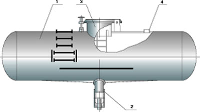 Рис.1. Габаритный чертеж котла ТУ У 28.2-00217417-034-2003
