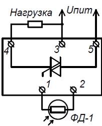 Рис.1. Схема подключения фотореле ФР101