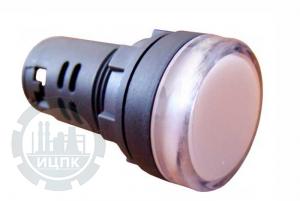 Фото арматуры светосигнальной AD22-22DS белой 110/220 В АС