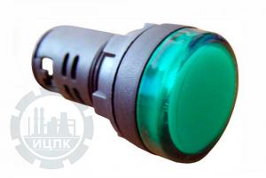 Фото арматуры светосигнальной AD22-22DS зеленой 220 В DC